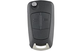 SUNGLOW Carcasa Mando Llave del Coche 2 Botones Compatible con Opel y Vauxhall - 2004 a 2009 - para vehículos - Astra, Vectra, Tigra, Zafira, Corsa, sin Contacto para Pila.
