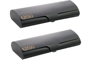 Geila Lot de 2 étuis à lunettes rigides en aluminium - Légers et mats