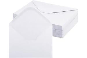 MAXMOC Briefumschläge, 50 Stück Umschläge mit Nassklebung, 120 g/m² Briefumschlag Kuvert für Grußkarten, Hochzeit Einladung, Geburtstagskarten Briefkuvert (Weiß, 12,5 x 17,5cm)