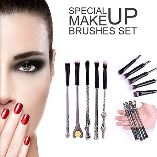 VWH Wizard Zauberstab Stil Make-up Pinsel, Lidschatten Pinsel Gesichts Make-up Pinsel Set - 5