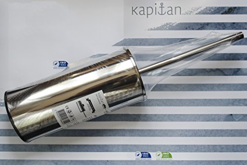 Kapitan WC-Garnitur Wandmontage Toilettenbürste WC-Bürste Klobürsten, V2A 18/10 Edelstahl (AISI 304 18/10), Poliert, Made in EU, 20 Jahre Garantie - 7