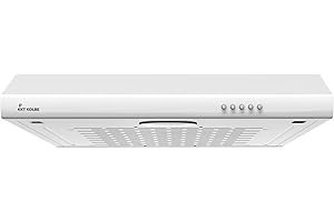 KKT KOLBE Dunstabzugshaube 60 cm | Unterbauhaube | Flachschirmhaube | Druckknopf Bedienung | LED-Beleuchtung | Abluft Umluft | 3 Leistungsstufen | Weiß | UBH600W