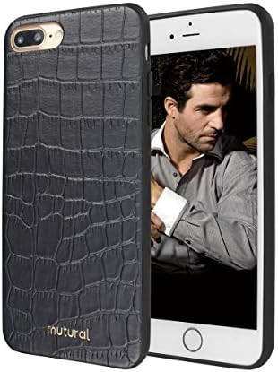 iPhone 7/8 Plus Case, Ultra-Slim Crocodile Pattern Leather Case Lightweigh Back Cover Bumper for iPhone 7/8 Plus - Crocodile pattern (Black)