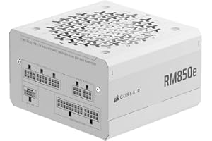 CORSAIR RM850e (2025) Bloc d'alimentation ATX entièrement modulaire à Faible Bruit avec câble 12 V-2 x 6 - Conforme aux Normes ATX 3.1 et PCIe 5.1, efficacité Cybenetics Gold, condensateurs nominaux