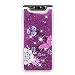 Produktbild LeviDo Kompatibel für Samsung Galaxy A80 2019/A90 2019 Hülle Silikon Transparent 3D Flüssig Glitzer Cover für Galaxy A90 2019 Durchsichtig Hüllen Muster Bling Stoßfest Handyhülle, Lila Schmetterling