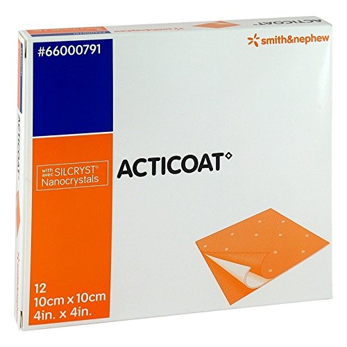 acticoat 10 x 10 cm antimicrobianas 10- vendaje 12 compresas St