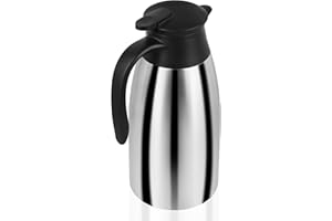 TOSAVGA 2 Litros Jarra Termo, Jarra Térmica se Acero Inoxidable, Termo con Aislamiento Térmico, Se Mantiene Caliente Durante 24 Horas, Termo Grande Para Café, Té, Agua, Bebida, Jarra Caliente