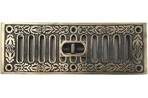 Harrington Marley Aluminium Victorian Style Air Brick Cover Sliding Vent Ornate/Decorative Antique Brass Finish