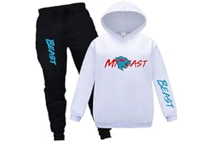 Forlcool Lighting Cat Hoodie and Pants Set Kids YouTube Merch Hooded Top