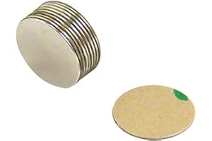 FIRST4MAGNETS Magnet Expert Adhésif 15mm de diamètre x 0.5 mm d'épaisseur N42 Aimant Néodyme - 0.28 kg Pull (Sud) (paquet de 10)