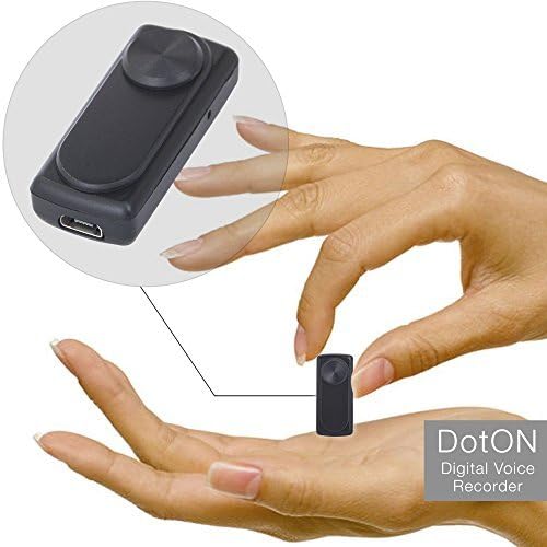 Mini Voice Recorder - Voice Activated Recording - 90 Hours Capacity on 8GB Memory - 20 Hours Battery Life - dotON, an aTTo digital device