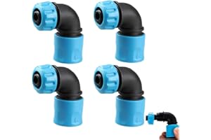 ANYINGKAI 4 sztuki szybkozłączek do węża ogrodowego, adapter kątowy, 1/2 cala, przyłącze węża 90 stopni, złącze narożne, przyłącze kątowe do węża ogrodowego, złącze kątowe
