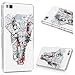 Produktbild P9 Lite Case Hülle Kasos Huawei P9 Lite Schutzhülle Handyhülle Bunt Gemalt PC Case Cover Etui Durchsichtig Edge Crystalcase Protection Handy Tasche mit Elefant Design