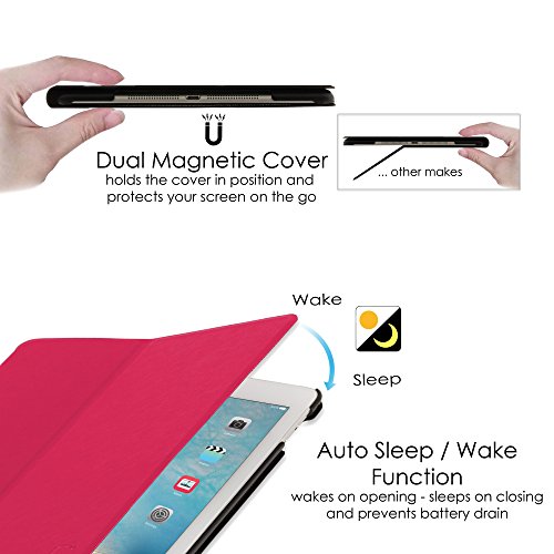 Forefront Cases® Apple iPad Air Hülle Schutzhülle Tasche Smart Case Cover Stand – Rundum-Geräteschutz und intelligente Auto Schlaf / Wach Funktion - 5