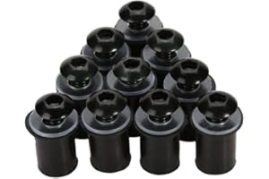 Vis de Pare-Brises, CICMOD 10x Universal CNC Moto Pare-Brise Kit Boulons Vis pour Honda-Noir