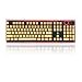 Produktbild Redragon A101G PBT 104 Tastenkappen Set mit Keilabzieher für Mechanische Gaming Tastatur,mit Hintergrundbeleuchtung, kompatibel mit allen Tastatur mit 87 oder 104 Tasten, Metallfarbe