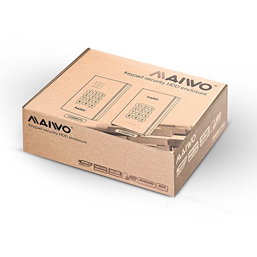 Maiwo tragbar Lockdown AES 256-bit verschlüsselt Festplatte Gehäuse mit 6,3 cm HDD Gehäuse SATA auf usb3.1 - 7