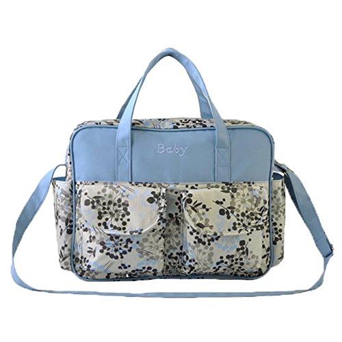 niceEshop(TM) Waterproof Large Diaper Bag Baby Mummy Tote Handbag with Chaning Mat (Blue)