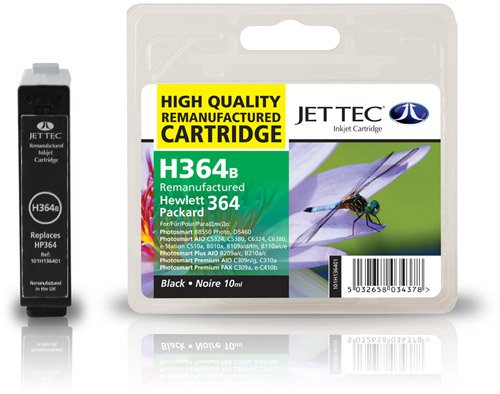 1 HP Photosmart CN245B Jettec Kompatible Druckerpatrone - Schwarz- Mit Chip