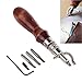 Produktbild Lederwaren Werkzeuge DIY handgefertigt Leder Carving Tools 5 in 1 DIY trimmen Werkzeuge Verstellbare Pro Nähte zerknittert Fugenfräse Leder Werkzeug Lederarbeiten