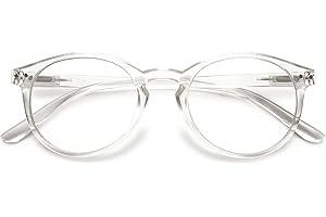 KOOSUFA Modne okulary do czytania z ochroną przed niebieskim światłem, zawiasy sprężynowe, dla kobiet i mężczyzn, okrągłe, pomoc w czytaniu, okulary zapobiegające zmęczeniu 1,0 1,25 1,5 1,75 2,0 2,25