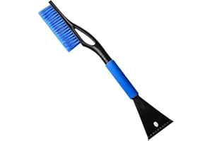‎WIN.MAX WIN.MAX Eiskratzer & Schneebürste 2in1 mit Rutschfestem Komfort-Griff Auto Scheibenreiniger Schnee-Entferner und Enteiser (Blau)