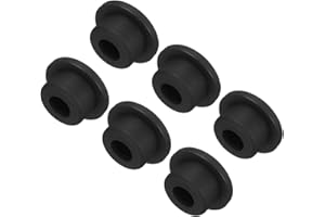 ‎QUARKZMAN QUARKZMAN 6 Stück Gummistopfen 20 mm Silikonstopfen, Rund Blindstopfen Wasserdicht Verschlussstopfen Weicher Lochstopfen Flexibler Stopper für Flaschen Rohre Löcher, Schwarz