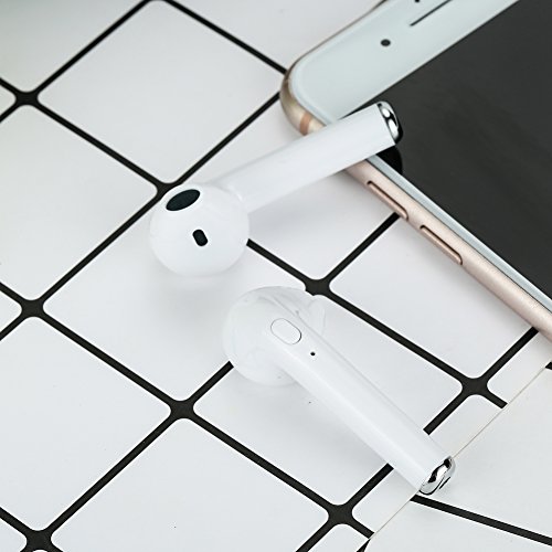 Cewaal Mini Bluetooth KopfhÃ¶rer Stereo Sport Headset Wireless OhrhÃ¶rer mit Ladebox Eingebautes Mikrofon fÃ¼r Apple iPhone iPad Android Smartphones Tablets WeiÃŸ