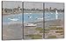 Produktbild Printed Paintings Leinwand 3-teilig(120x80cm): Theodore Robinson - Ebbe, Riverside Yacht Club