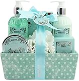 BRUBAKER Cosmetics - Coffret de bain & douche - Camomille/Soin hydratant - 7 Pièces - Panier décoratif - Idée cadeau