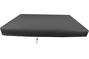 SUEBAIHUO Gartentischabdeckung Wasserdicht, UV-beständig, reißfest, Anti-Staub & Anti-Regen 100x100x10cm (39x39x4in), Polyester, Schwarz