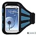 Produktbild Premium Sport-Armband/Running-Schutzhülle für Blackberry Z10, Leap, Z30 (Aristo), Z3, Classic, Microsoft Lumia 540 Dual, Lumia 640, ASUS Padfone X Amazon Fire Phone, iPhone 6 (4,7 Zoll), black (with babyblau Mess Ports) mynetdeals Mini Touchscreen Stylus