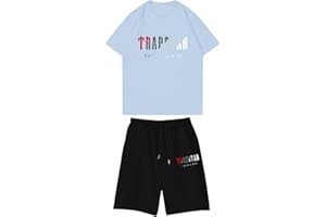 BFTHWY Chandal Trapstar Niño Manga Corta Camiseta y Pantalon Trapstar Corto Niño Camiseta Trapstar Niño Pantalon Corto Trapstar Niño Verano Conjunto Trapstar Niño