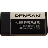 Pensan PS245 Siyah Polimer Silgi, Birinci Sınıf, 1 Adet