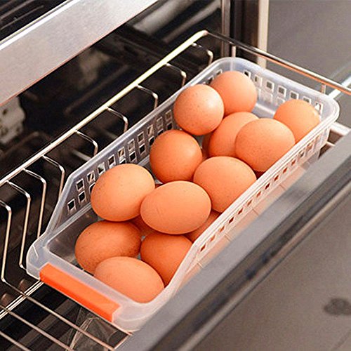 CrazySell Refrigerator Durable Storage Organizer Fruit Handled Kitchen Collecting Box Basket Rack Stand Basket Container (4Pcs) by CrazySell - 6