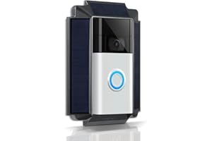 Wasserstein Odporna na warunki atmosferyczne ładowarka solarna premium, kompatybilna z Ring Video Doorbell 2. generacji, zasilana przez amerykańskie ogniwa słoneczne