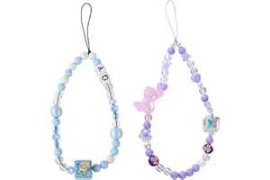 BEYEQCEZ 2 Piezas Colgantes de Mano para Móvil con Cuentas Correa Cordón de Teléfono con Cuentas Colgantes Móvil Bohemio Cadenas de Móvil Pulseras de Abalorios para Teléfono Móvil, osito cuerdas para móvil