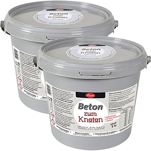 Beton zum Kneten Lufttrocknend 10 kg - - - Knetbeton Kreativbeton Beton für Kreative, Bastelbeton,Beton zum Basteln, Beton zum modellieren, Schmuckbeton, Kreativ Beton