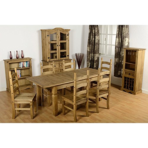 Attractive And Practical Corona Low Wood Bookcase - Features Eye Catching Handles, Hinges And Wood Carving Detail For A Time Worn Look - Great Spot To Store Or Display Your Books And Other Items