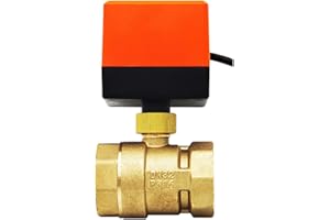 ROOWARMER AC220V AC24V DC12V vanne motorisee 2 voies - Vanne a sphere 2 voies motorisee DN15 DN20 DN25 DN32 DN40 DN50 (DC12V DN32)