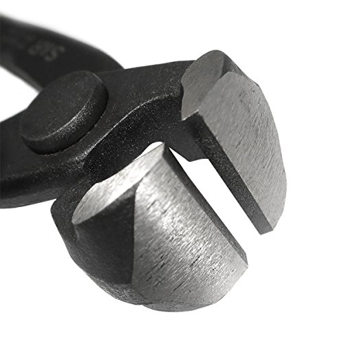 S&R Kneifzange 205 mm Monierzange Flechterzange aus hochwertigem Chrom-Vanadium Stahl, blaue gummierte beschichtete Griffe - 5