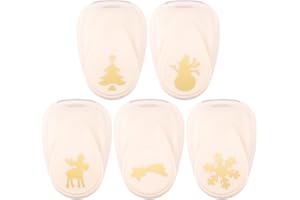 Vaessen Creative Set di fustellatrici per Natale, 5 pezzi, carta colorata e materiale per bricolage fino a 250 g/m², per fai da te, con carta e scrapbooking