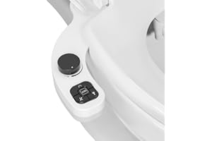 SAMODRA Bidés - doble boquilla no eléctrica autolimpiadora inodoro de bidé, la presión del agua se puede ajustar de forma independiente (Negro)