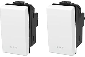 BRATEK 2 inversores compatibles Interruptores eléctricos Bticino Matix, Interruptor de luz compatible Matix Bticino