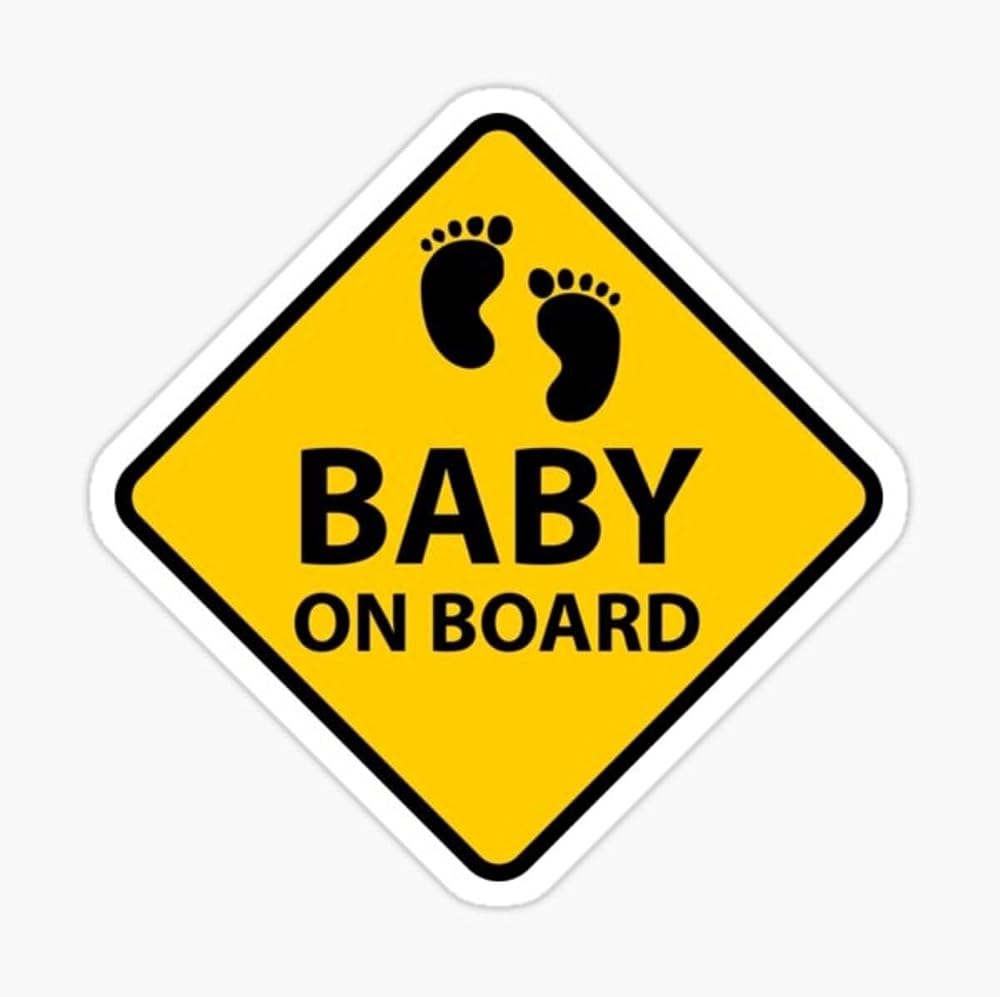TSC Arabada Bebek Var Baby On Board Sticker Yapıştırma 19CM Renkli, EYMSS152