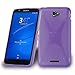 Produktbild Sony Xperia E4 Silikonhülle in LILA von Cadorabo - X-Line Design TPU Schutzhülle für Sony Xperia E4 – Handyhülle Bumper Case Backcover in FLIEDER VIOLETT