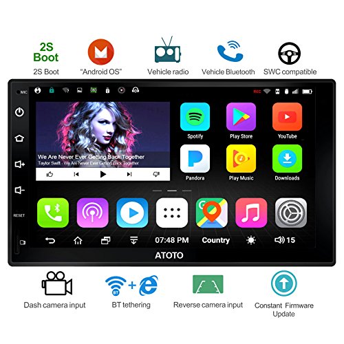 [Nuovo] ATOTO A6 Universal 2 navigazione Android Car Stereo con doppio Bluetooth - Standard A6Y2710S 1G / 16G Car Multimedia Radio, WiFi/BT Tethering Internet, supporto 256G SD e altro