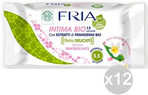 Set 12 FRIA Intimate Wipes X 12 Biologic Care And Health Body