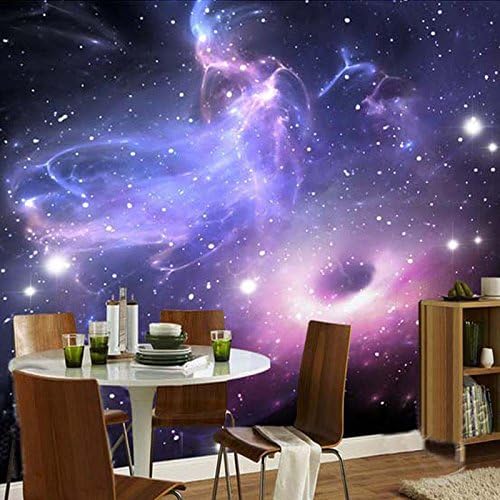 Ohcde Dheark Custom Any Size 3D Wall Mural Wallpaper For Bedroom Walls Modern Abstract Universe Stars Galaxy Living Room Ceiling Wallpaper 3D 400cmX280cm(157.5 by 110.2 in )