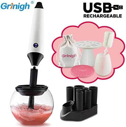 Grinigh Automatic Electric Make Up Brush Cleaner and Dryer 360 Degree Rotation Deep Clean
